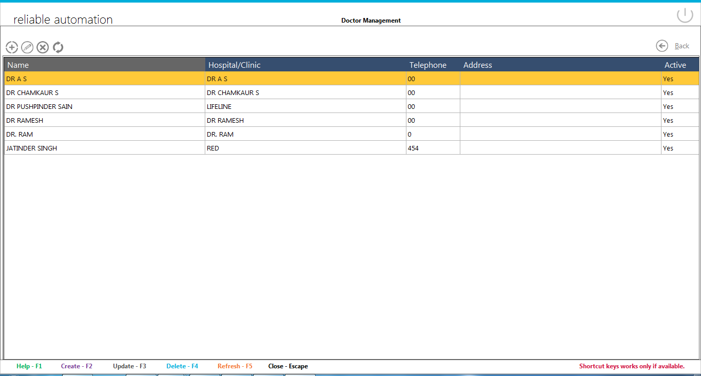 Doctors List